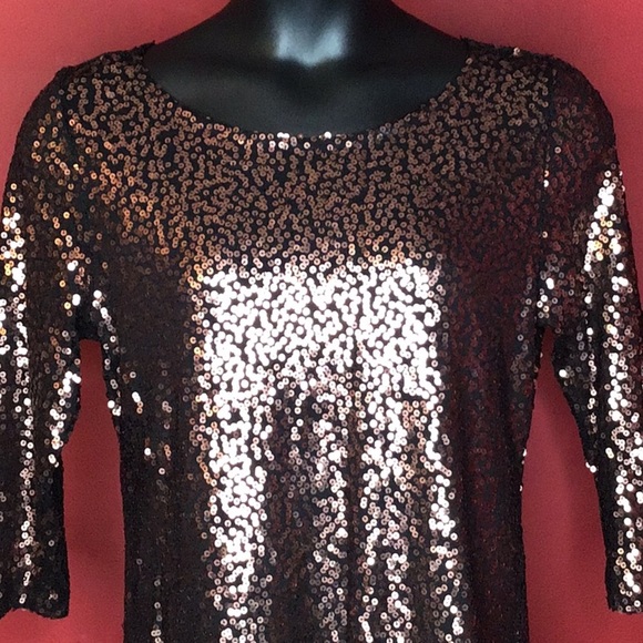 CALVIN KLEIN SEQUINED TOP SIZE L - Picture 2 of 5